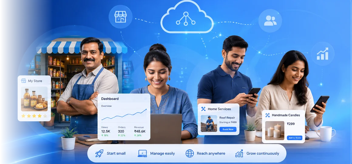 Independent business owners using Cloudorn digital marketplace tools